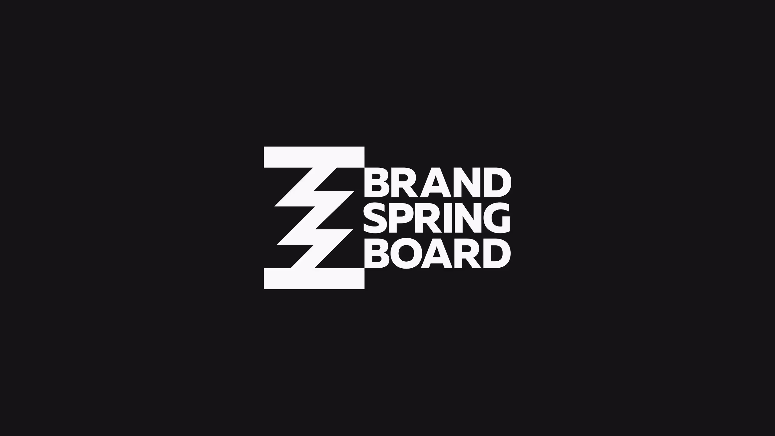 Brand Springboard primary logo design on dark background by Lyudmil Dachev