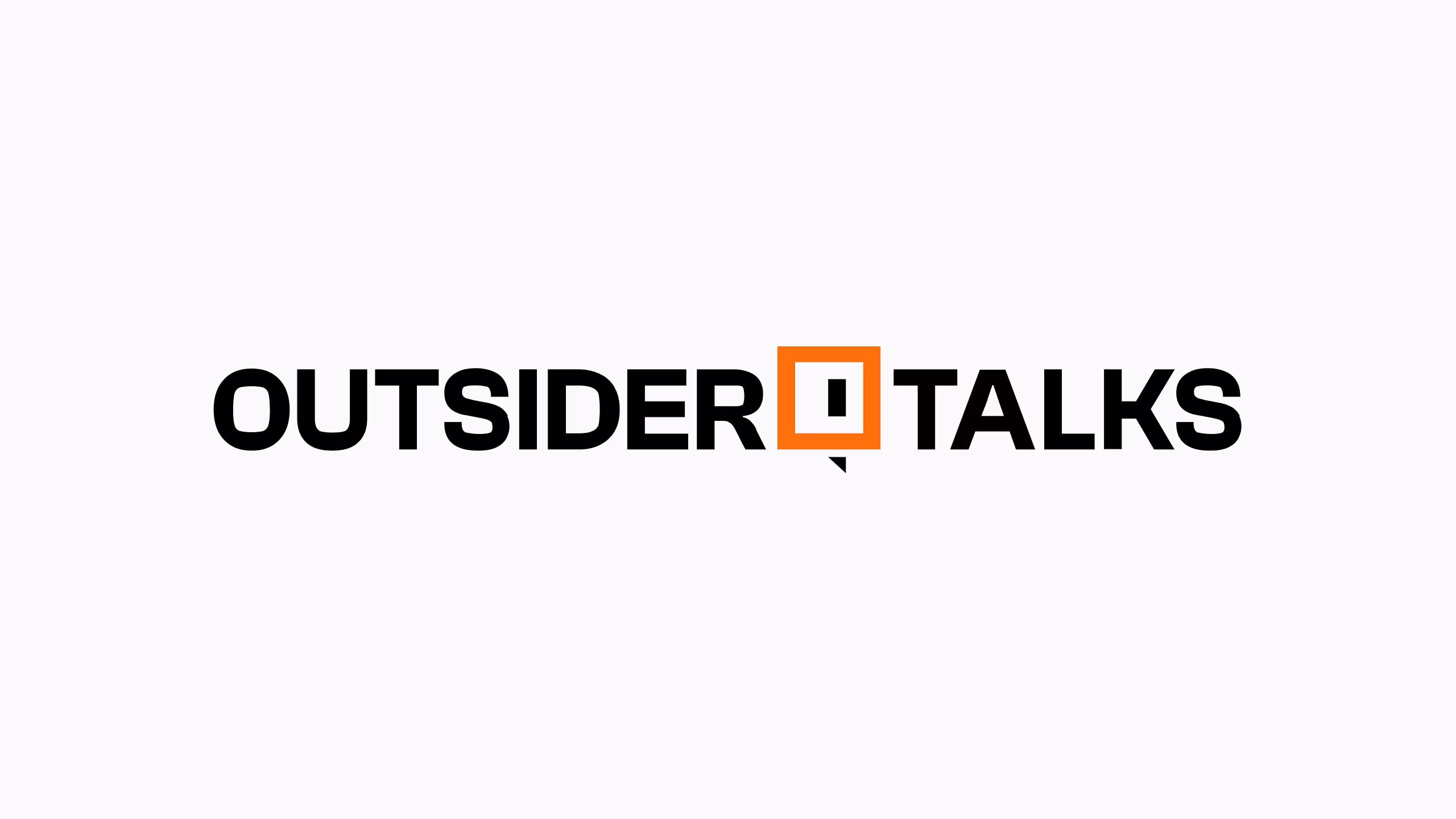 Outsider Talks primary logo on light background