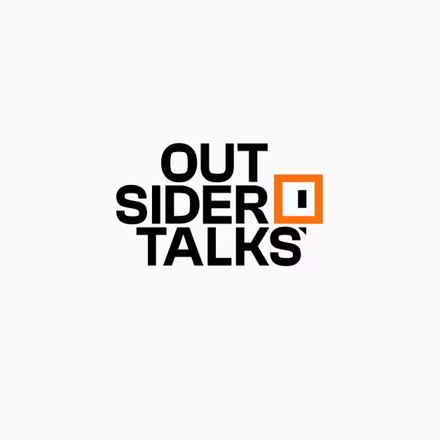 Outsider Talks multi-level stacked logo variation